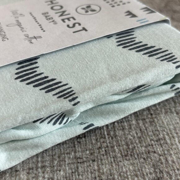 Honest Baby Organic Cotton Changing Pad Cover Pattern Play Sage - Picture 4 of 5